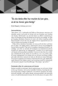 eget arbete - Skolverket