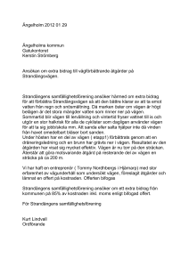 Vägföreningen ansökan om extra bidrag 2012