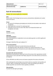 Rutin för kommunikation