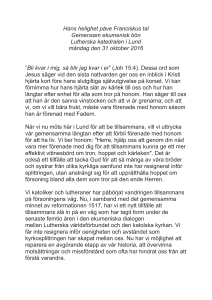 Hans helighet påve Franciskus tal Gemensam