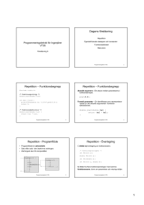 Programflöde Repetition