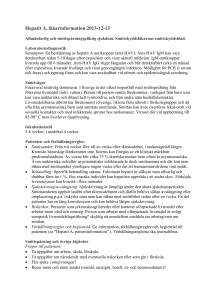 Hepatit A (Epidemisk gulsot), läkarinformation