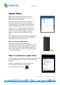 Manual för appen Vklass