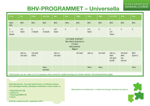 BHV-PROGRAMMET – Universella