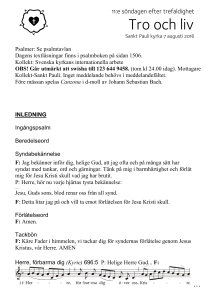 Tro och liv - St Pauli församling