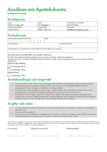 Ansökan om Apotekskonto