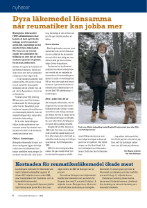 Dyra läkemedel lönsamma när reumatiker kan jobba mer
