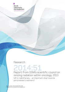 2014:51 Report from SSM`s scientific council on ionizing radiation