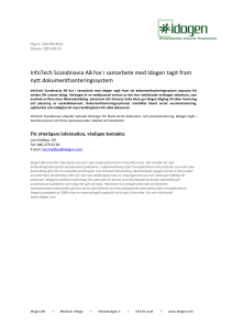 InfoTech Scandinavia AB har i samarbete med Idogen tagit fram nytt