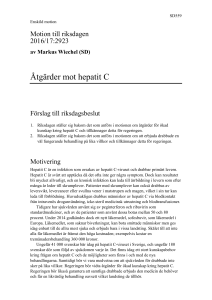 201617SD559 Åtgärder mot hepatit C