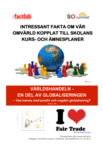 Världshandeln - en del av globaliseringen - SO