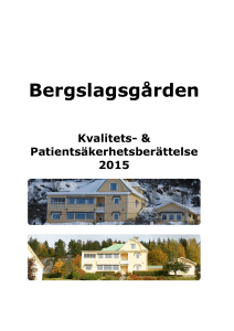 Patientsäkerhetsberättelse