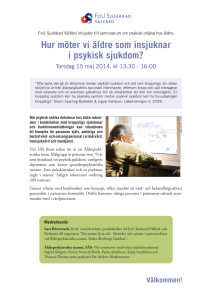 Välkommen! Hur möter vi äldre som insjuknar i psykisk sjukdom?