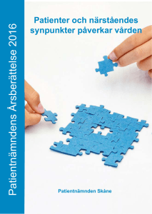 Patientnämndens Årsberättelse 2016