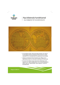 Nya bilaterala handelsavtal