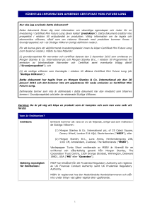väsentlig information avseende certifikat mini
