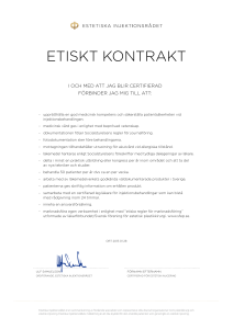 etiskt kontrakt - Estetiska Injektionsrådet