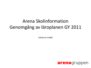 Genomgång av läroplanen GY 2011