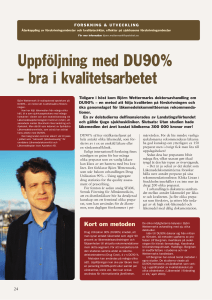 Uppföljning med DU90% – bra i kvalitetsarbetet