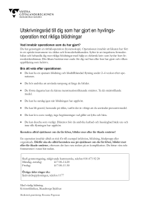 Utskrivningsråd till dig som har gjort en hyvlings