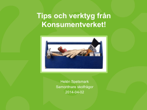 Tips och verktyg från Konsumentverket!