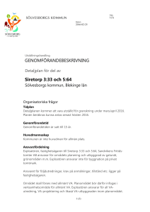 Planbeskrivning detaljplan Siretorp 3:33 och 5:64