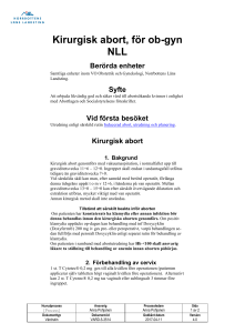 Kirurgisk abort, för ob-gyn NLL