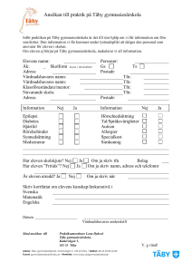 Inför praktiken på Täby gymnasiesärskola är det till stor hjälp om vi