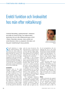Erektil funktion och livskvalitet hos män efter rektalkirurgi
