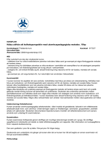 Hälsa utifrån ett helhetsperspektiv med utomhuspedagogiska