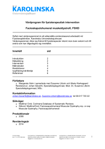 Vårdprogram för sjukgymnastisk intervention