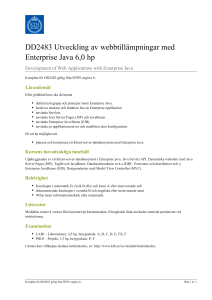 KTH | DD2483 Utveckling av webbtillämpningar med Enterprise