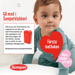 Första matboken Gå med i Semperklubben!