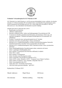 Preliminär Verksamhetsplan för GCF Musslan år 2015 GCF Musslan