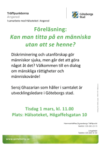 Föreläsning: Kan man titta på en människa utan att se henne?