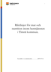 Riktlinjer för mat och