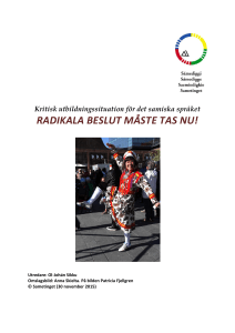 radikala beslut måste tas nu!