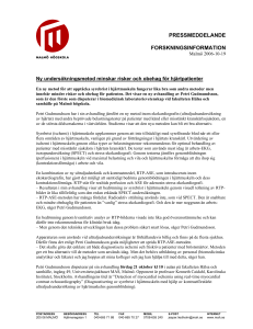 pressmeddelande forskningsinformation