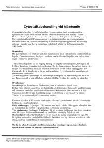 Cytostatikabehandling vid hjärntumör