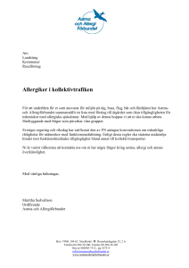 Allergiker i kollektivtrafiken - Astma