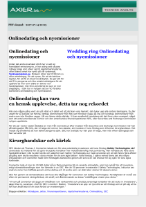 Onlinedating och nyemissioner