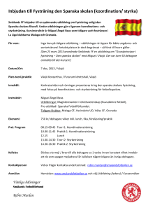 Inbjudan till Fysträning den Spanska skolan (koordination/ styrka)