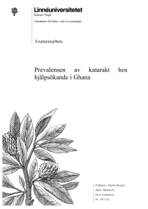 Prevalensen av katarakt hos hjälpsökande i Ghana
