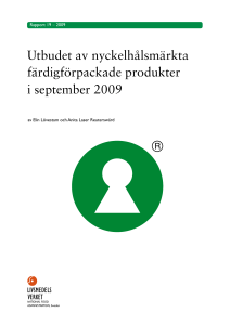 Utbudet av nyckelhålsmärkta färdigförpackade