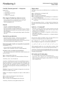 Föreläsning 3