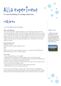 Alla experiment - Stockholm Vatten och Avfall
