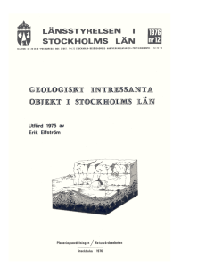Geologiskt intressanta objekt i Stockholm