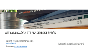 Sem 2 - Enheten för akademiskt språk