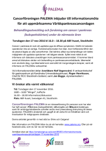 Behandlingsutveckling och forskning om cancer i pankreas