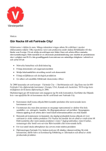Gör Nacka till ett Fairtrade City